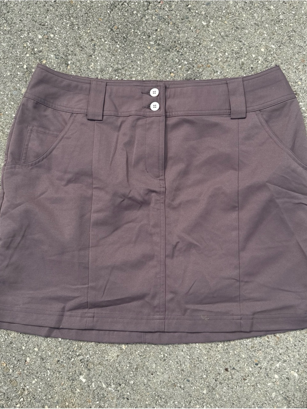 Adidas Casual Solid Mini Skirt in Plum